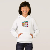 Kids Cozy Dear Santa Send Pizza Christmas Hoodie