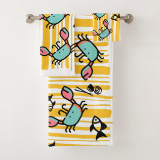 Kids Crab Seafood Fish Pattern