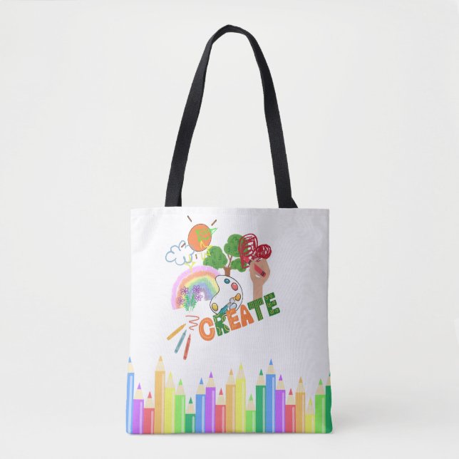 Kid's Create Art  Tote Bag (Front)