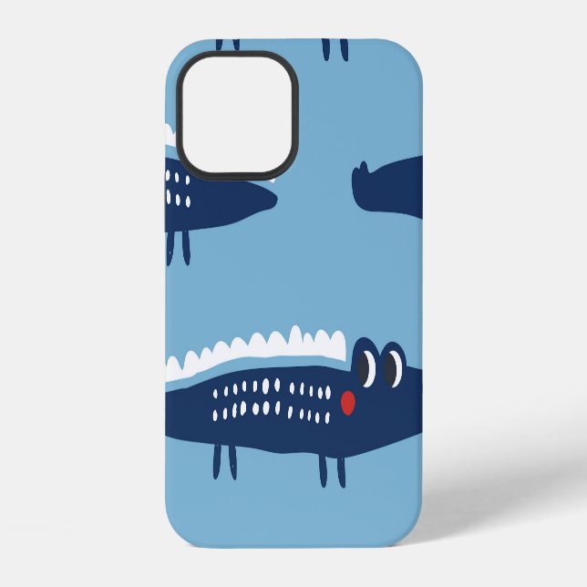 Kids Crocodile Pattern: Summer Playfulness. iPhone Case (Back)