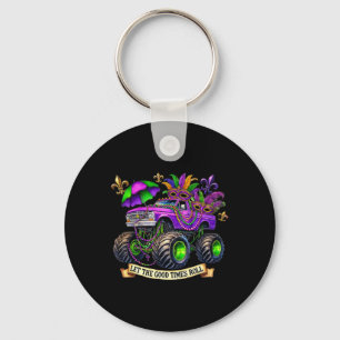 Kids Crush Mardi Gras Toddler Truck Funny Monster Keychain