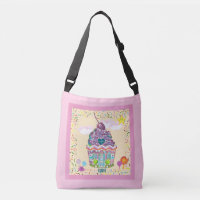 Kids Cupcake House and Candy Pink Purple Bag