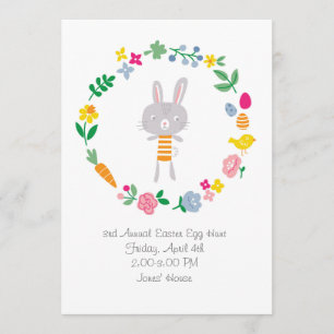 Kids custom Easter egg hunt invitation