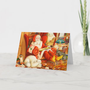 Kid's Custom Santa Claus or Father Christmas Holiday Card