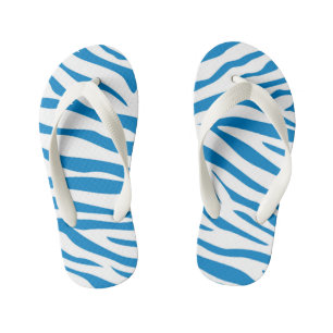 Kids Customizable Zebra Stripe Flip Flops