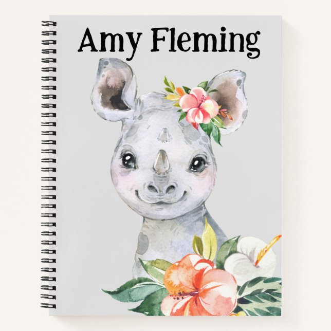 Kids Customized Rhino Sketch Notebook (Front)