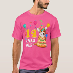 Kids Cute 14 Years Old Corgi Dog Lover 14th Birthd T-Shirt