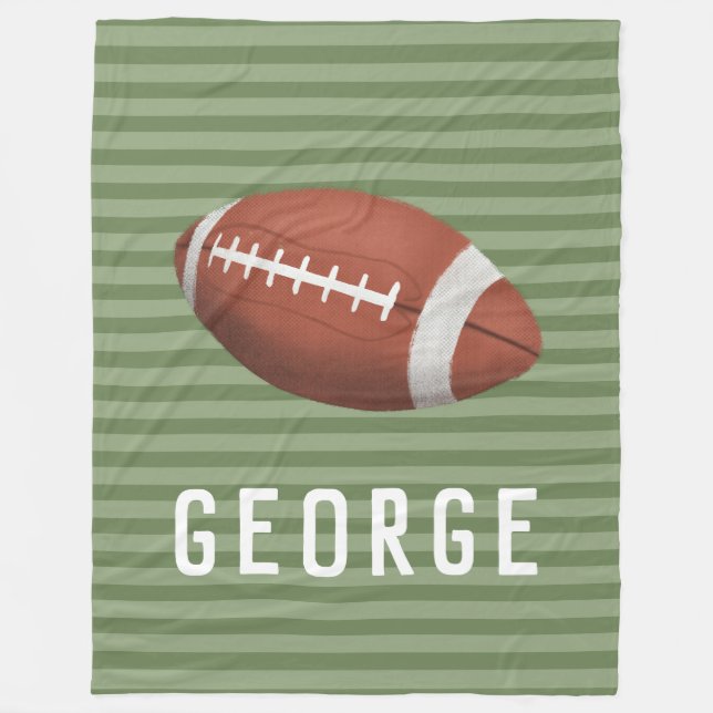 Kids Cute American Football Sports Boys Fleece Blanket (Front)
