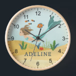 Kids Cute and Magical Ocean Mermaid Girls Clock<br><div class="desc">This cute and whimsical kids clock features an under the sea magical mermaid and blue tail. The clock can be personalized with your girls name,  the perfect gift for any mermaid enthusiast,  great decor for a kids room or baby girl nursery.</div>
