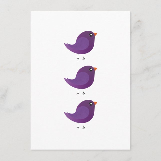 Kids cute birdy  advice card (Front)