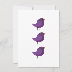 Kids cute birdy  advice card