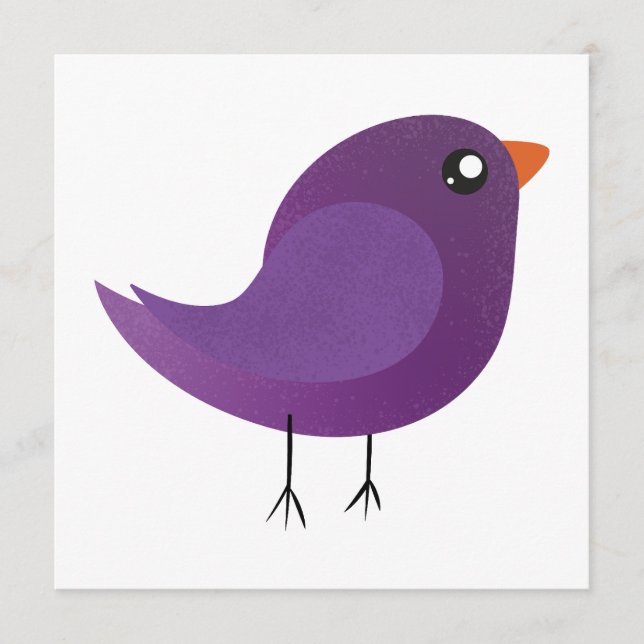 Kids cute birdy  advice card (Front)