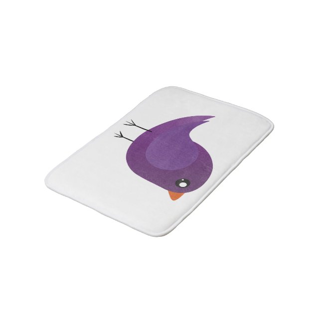 Kids cute birdy  bath mat (Angled)
