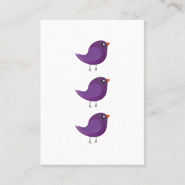 Kids cute birdy  calling card (Front)