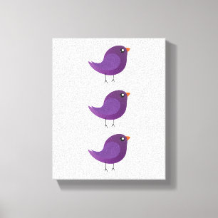 Kids cute birdy  canvas print
