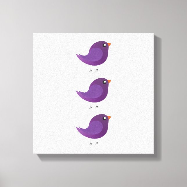 Kids cute birdy  canvas print (Front)