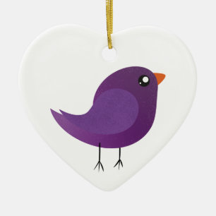 Kids cute birdy   ceramic ornament