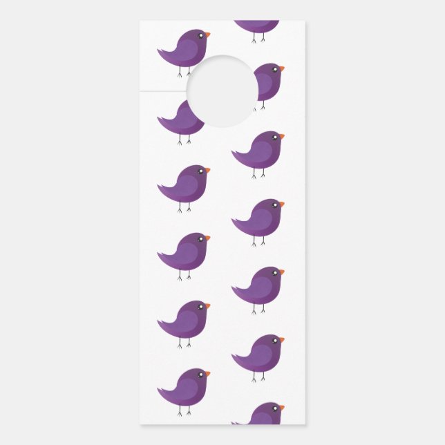 Kids cute birdy  door hanger (Front)