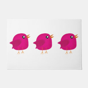 Kids cute birdy doormat