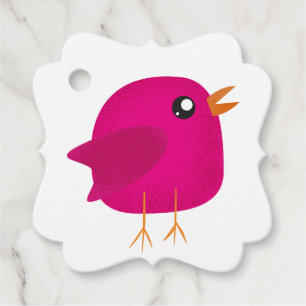 Kids cute birdy favour tags