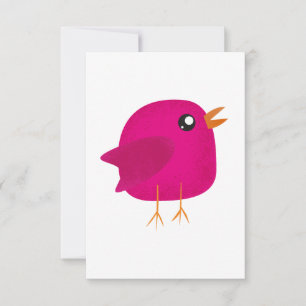 Kids cute birdy   invitation
