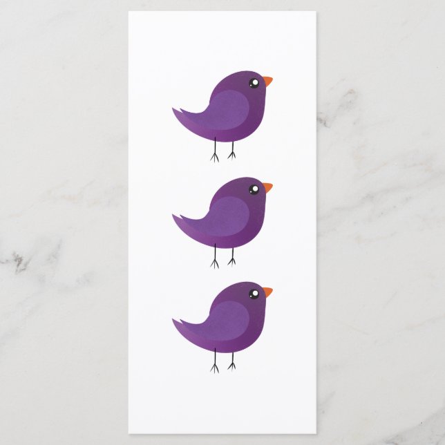 Kids cute birdy  menu (Front)