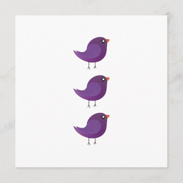 Kids cute birdy  menu (Front)