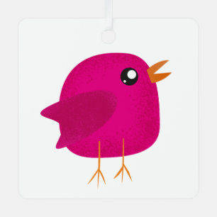 Kids cute birdy   metal ornament