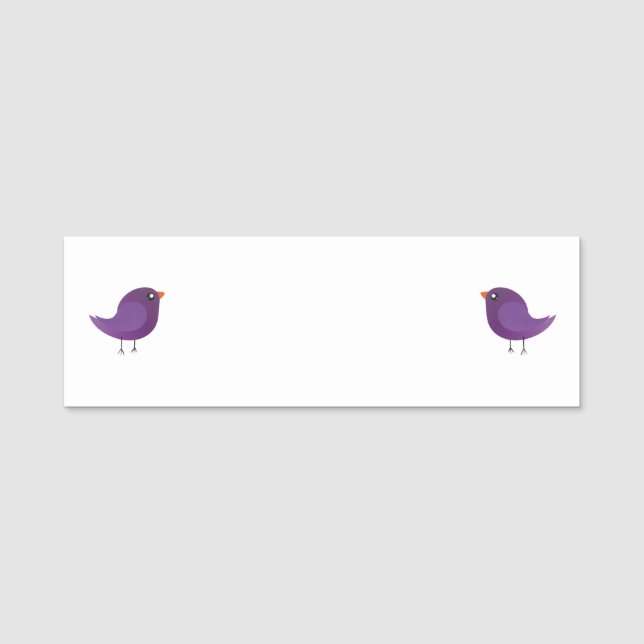 Kids cute birdy   name tag (Front)