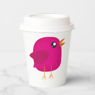 Kids cute birdy paper cups