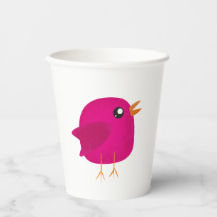 Kids cute birdy paper cups
