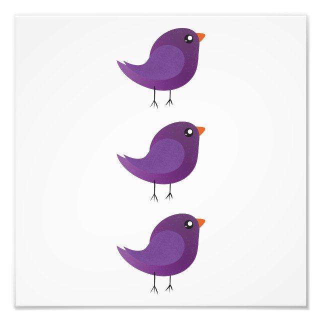 Kids cute birdy  photo print (Front)