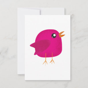 Kids cute birdy    RSVP card