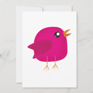 Kids cute birdy  save the date