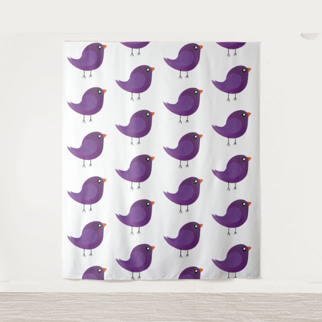 Kids cute birdy   tapestry (Front)