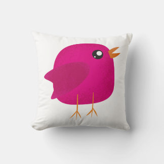 Kids cute birdy throw pillow