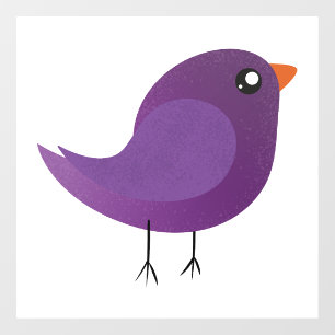 Kids cute birdy  window cling
