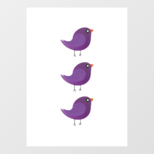 Kids cute birdy  window cling