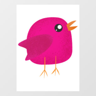 Kids cute birdy window cling