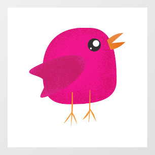 Kids cute birdy    window cling