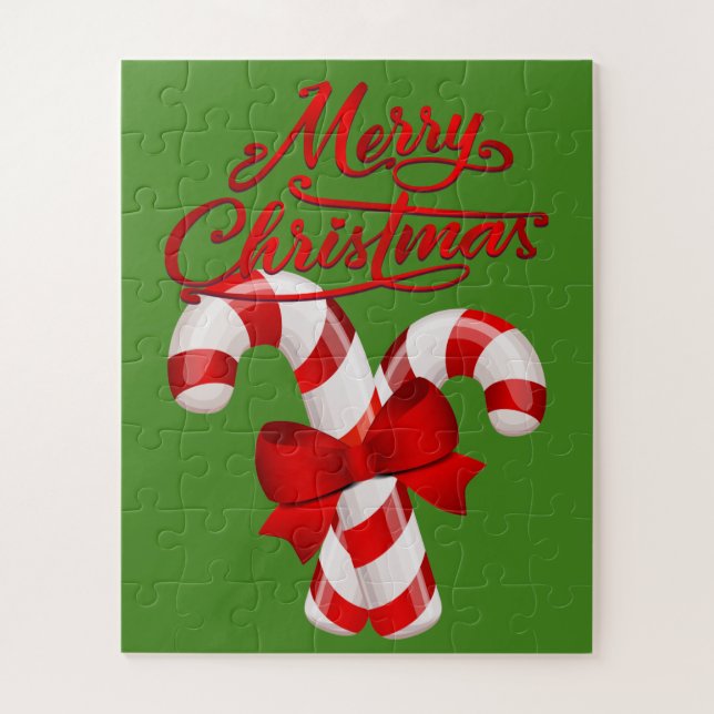 Kids Cute Candy Cane Puzzle (Vertical)