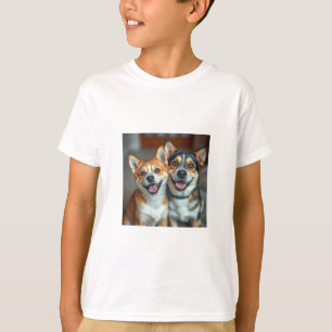 "Kids' Cute Cat and Dog T-Shirt - Adorable Pet Des