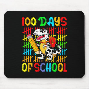 Kids Cute Dinosaur Happy 100th Day Of School Boys  Mouse Pad