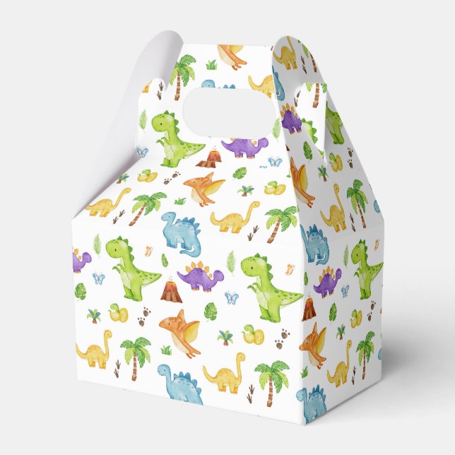 Kids Cute Dinosaur Pattern Favor Box (Front Side)