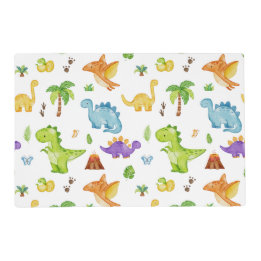 Kids Cute Dinosaur Pattern Laminated Place Mat