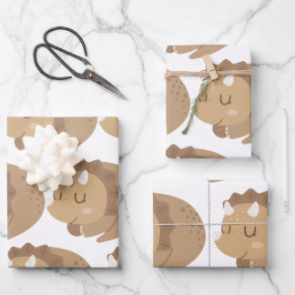 Kids Cute Dinosaur Wrapping Paper Sheet