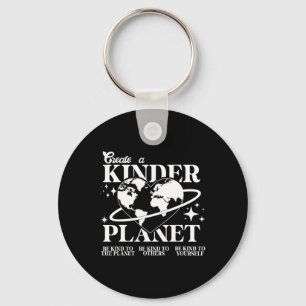 Kids Cute Earth Day Create A Kinder Planet Toddler Keychain