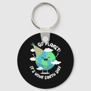 Kids Cute Earth Day Go Planet Its Your Earth Day T Keychain