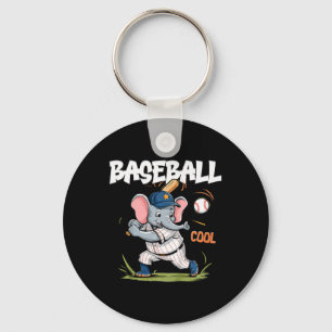 Kids Cute Elephant Playing Bysebyll For Boys Girls Keychain