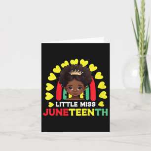 Kids Cute Girl Little Princess Juneteenth Melanin Card
